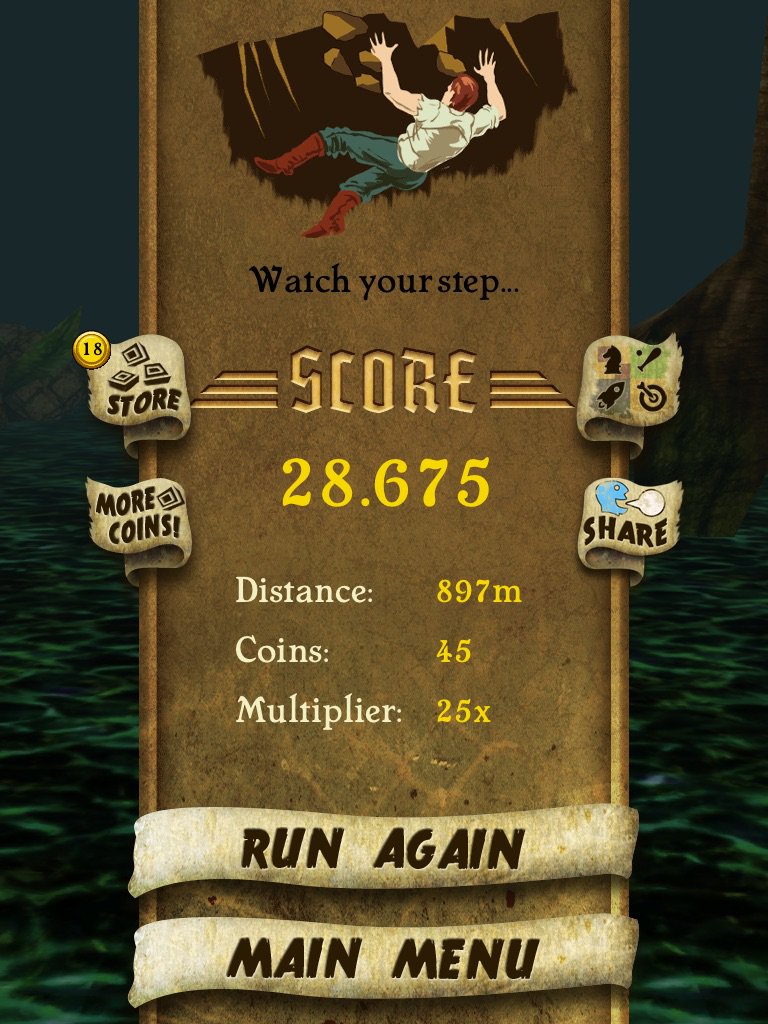 I got 28.675 points while escaping from demon monkeys. Beat that! bit.ly/TempleRunGame #TempleRun