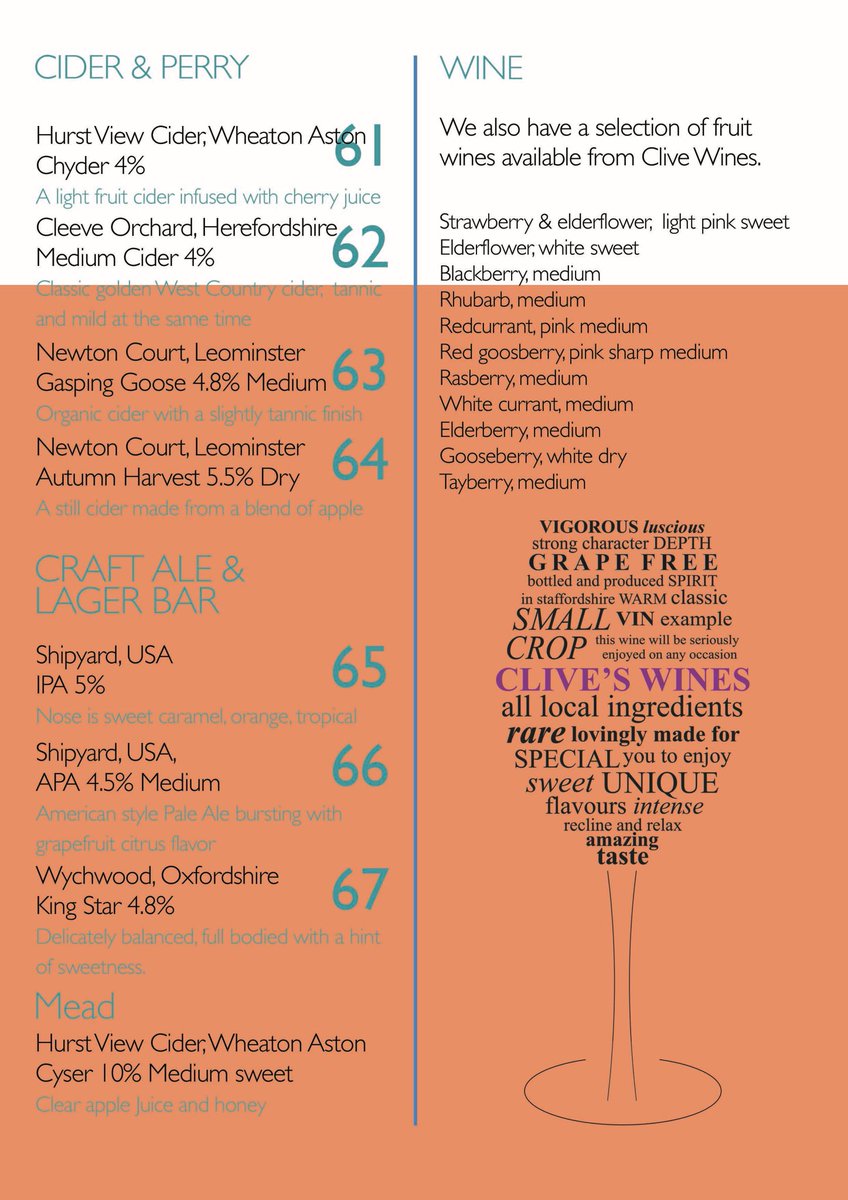 Beer, Cider and wine list for this years festival!
#CBF2016