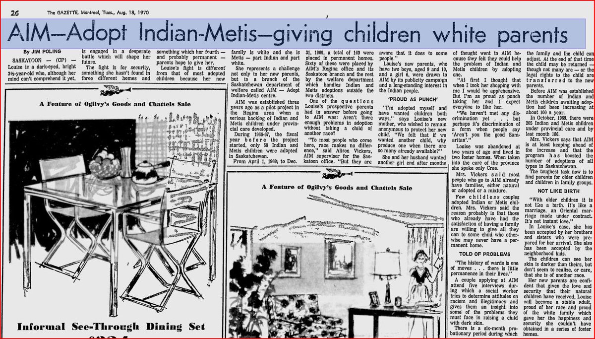 nissemalia's tweet photo. Indigenous children were bought and sold in the 60s scoop #ColonialOppression #IndigenousEducation https://t.co/0k7KtSviIp https://t.co/7dozJrFpAx