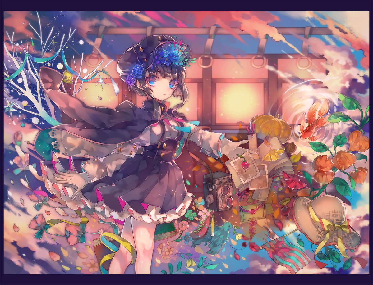「四季を巡る少女の旅。
 https://t.co/3PI2XmaxAA 」|茶ごまのイラスト
