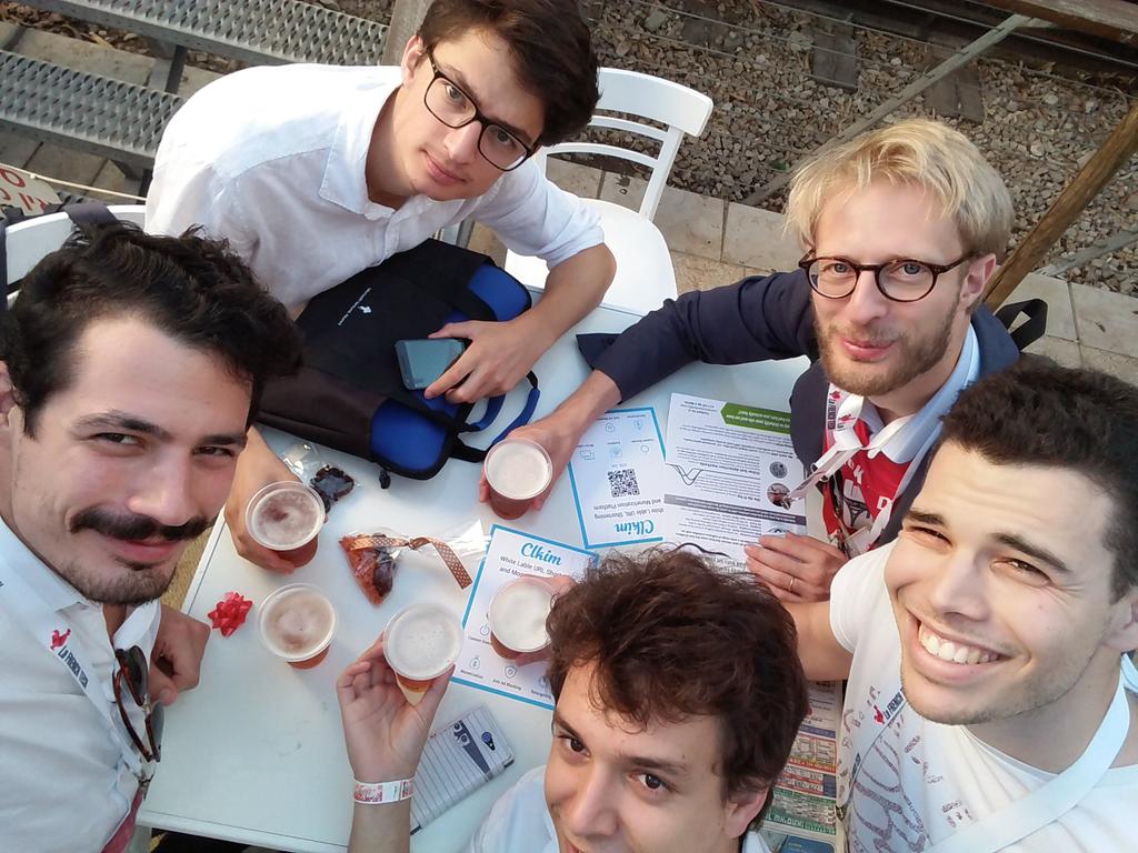 ZenPointLabs's tweet photo. Team celebration after Hackathon #HackDLD https://t.co/BBbKaX8VHt