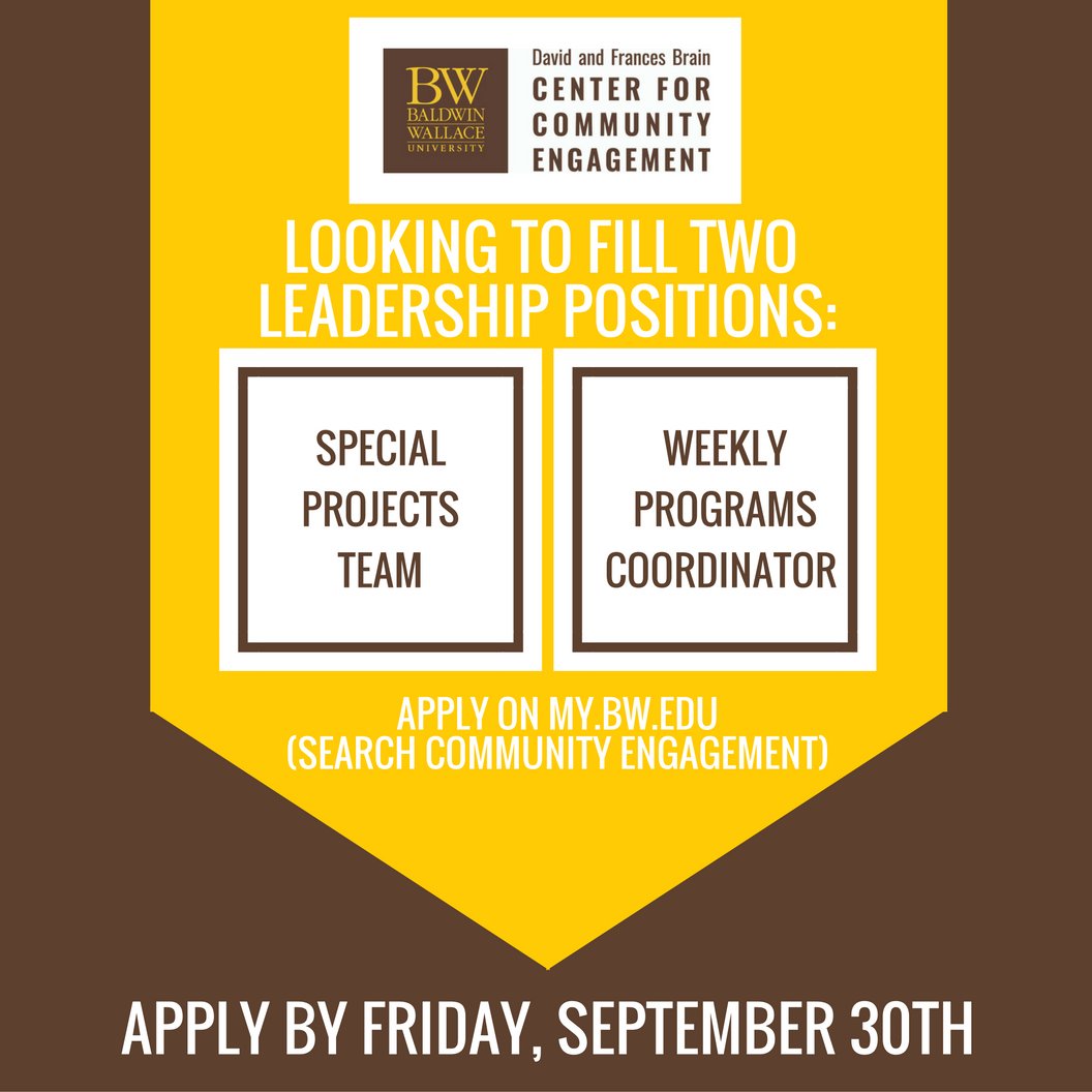 BWBrainCenter's tweet image. Join the Brain Center Team!  Learn more on My.BW.edu (search Community Engagement) #SPT #WeeklyPrograms