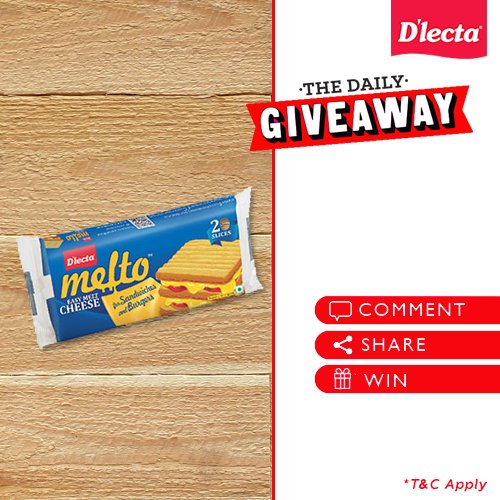 dlectaproducts's tweet photo. Retweet and win our daily giveaway! #DlectaProducts #DlectaCheese #Cheese #Dlecta #ContestAlert #Contest #Melto https://t.co/AQX9B5DQRb