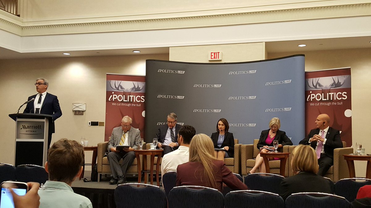 SallyJMDouglas's tweet photo. @ipoliticsca goes live with the first of many morning panels. Going global in a turbulent world #ipoliticslive https://t.co/2N9hgWNDUF