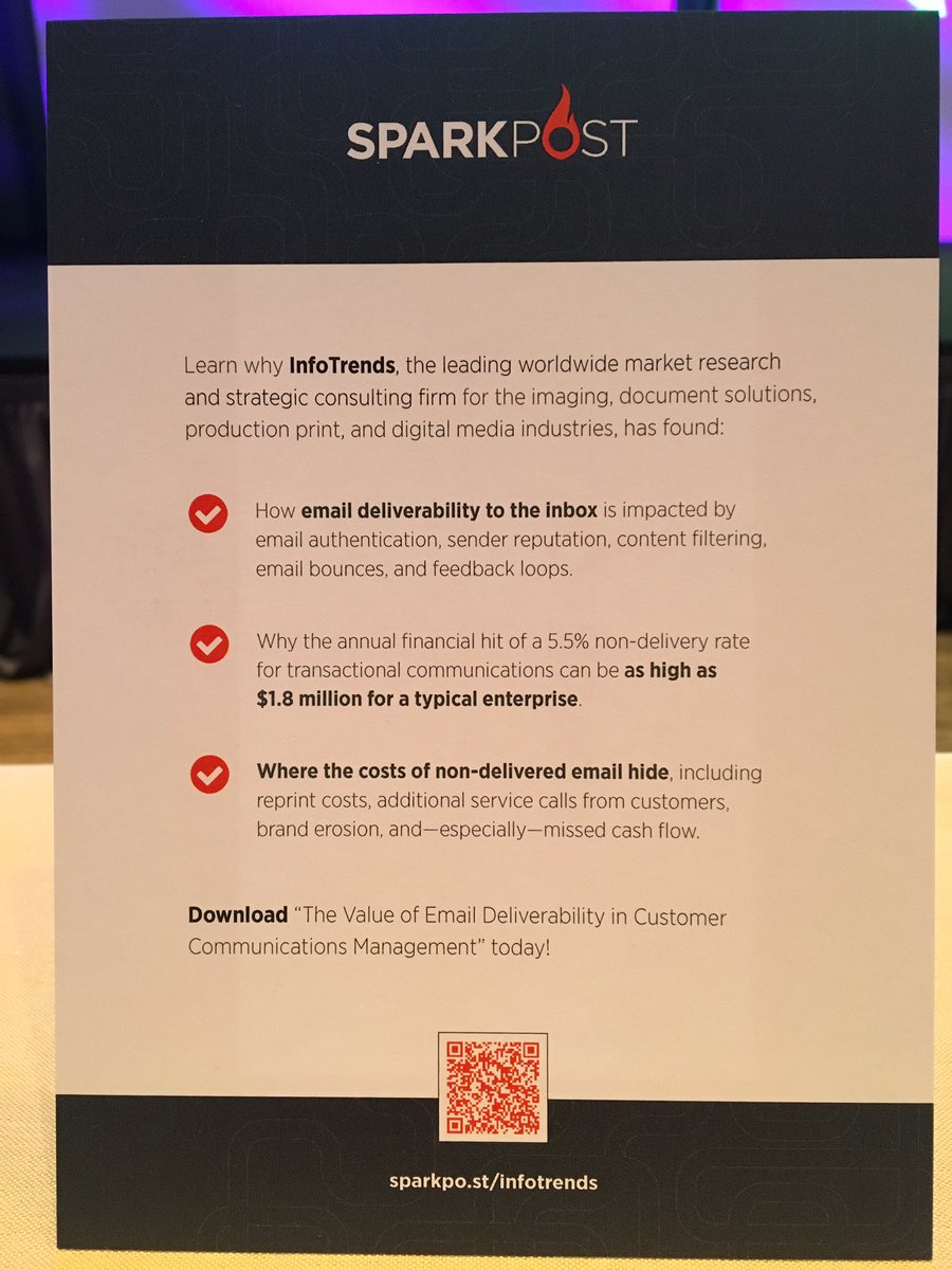 AskMattSwain's tweet photo. New @InfoTrends white paper now available via sponsors @SparkPost and @OTExstream #Dialogue2016 https://t.co/DHWgzJ8Qfo