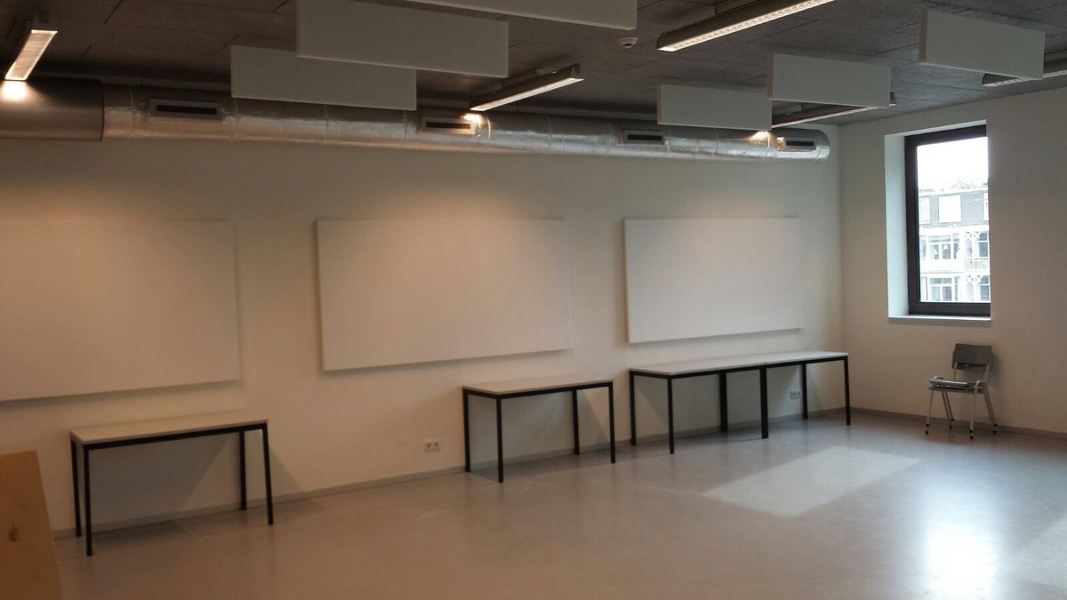 Novawall's tweet photo. Akoestische panelen en baffels voor #UVA, voor Crea huis Roeterseiland. https://t.co/5MhK0bUI6T