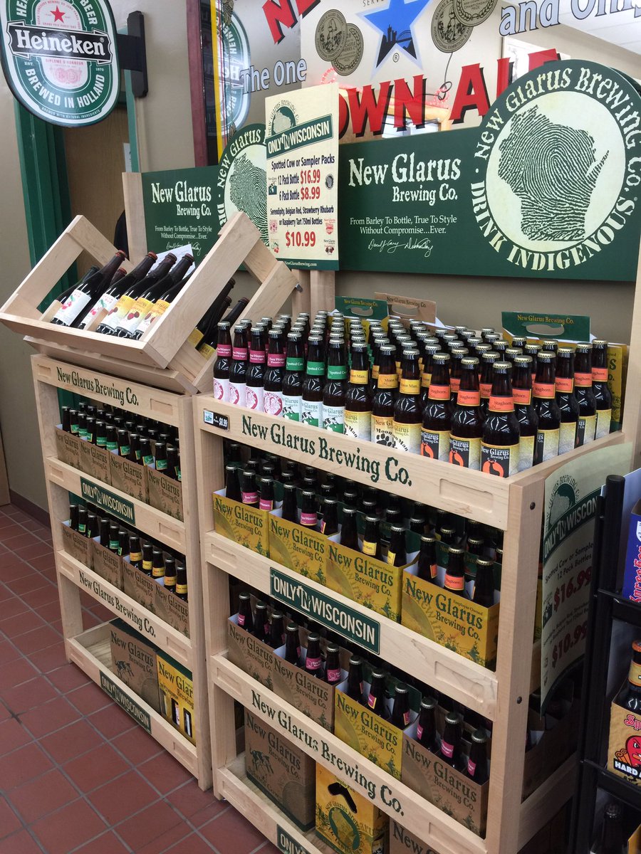 jrosenbergh's tweet photo. Nice selection of @newglarusbeer at a #ironriverwisconsin gas station. #craftbeer #newglarus https://t.co/53gLwhLFnU