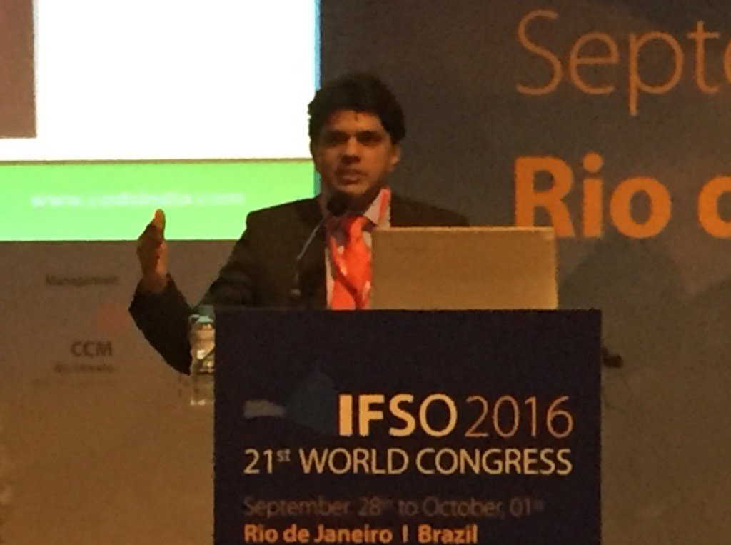rachelmooremd's tweet photo. Dr. Muffazal Lakdawala from Mumbai, India says all Bariatric surgeons need advanced endoscopic training #ifso2016 https://t.co/y4Vhm8h1pX