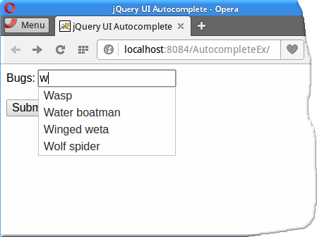 janbodnar's tweet image. jQuery Autocomplete gives suggestions; data source is a CSV file in a Java web app.
zetcode.com/articles/jquer…
#ZetCode #jQuery #webdev #Java