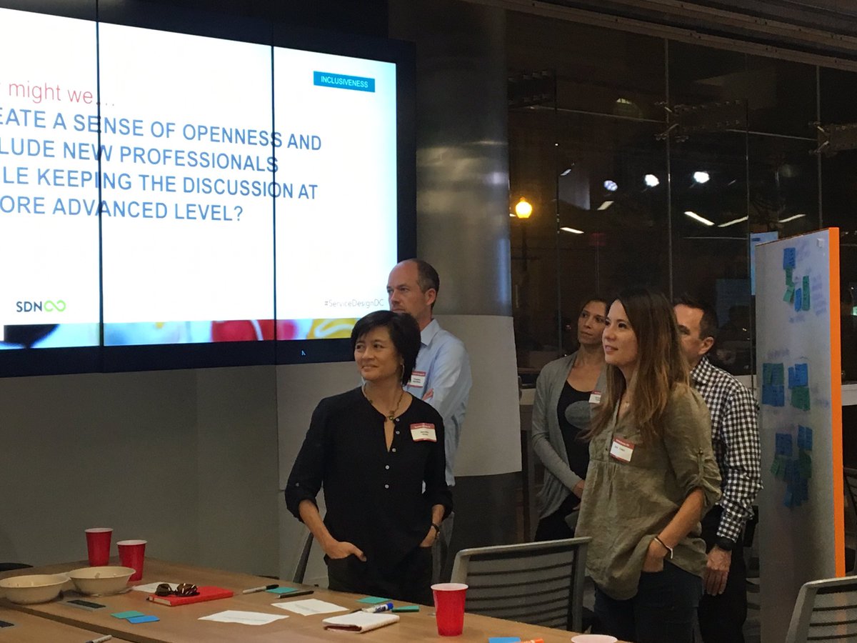 tjpeelerUX's tweet photo. Great first night at #servicedesigndc! So fun to listen, learn, and brainstorm with #dcdesigners. https://t.co/EcdSQ5giY4