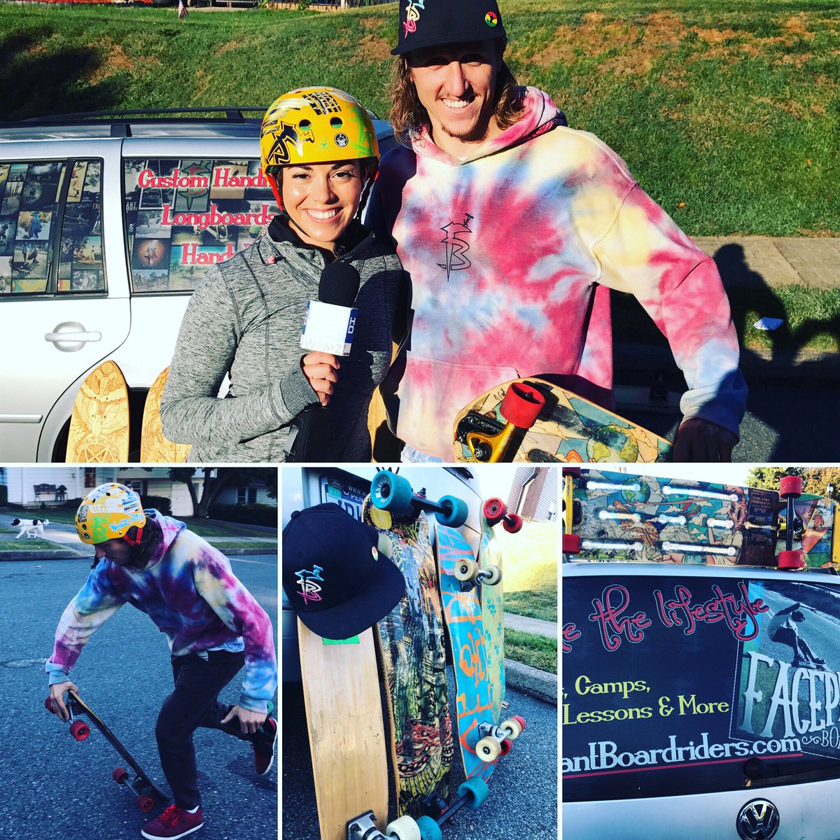 RosaDuarteTV's tweet photo. Thanks to #RobWheeler owner of @Faceplant2010 for previewing #bethlehemlongboardjam event is this Saturday! @69News @rideWheelRZ #longboard https://t.co/Kq2NG3DoN1