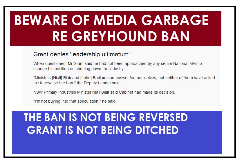Beth_Craic_aig's tweet photo. #StandWithTheBan @mikebairdMP @troygrant #Greyhound racing is nasty.
Ignore abusive media - so biased it's criminal! https://t.co/ZR4cphiuzu