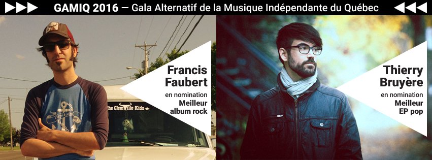 Bravo à <a href="/FrancisFaubert/">Francis Faubert</a> et <a href="/thierrybruyere/">Thierry Bruyère</a> pour leurs nominations au @GAMIQ11