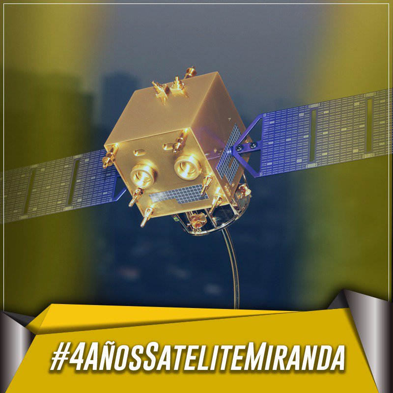 ATCoficial's tweet photo. #4AñosSateliteMiranda Orgullosos de los avances tecnológicos de nuestra Patria Bolivariana https://t.co/AHFLlIWymD