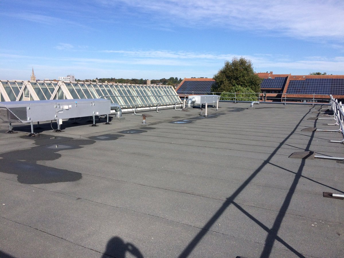 Perfect sunny day for our first solar roof survey! <a href="/OakesEnviron/">oakesenviron</a>