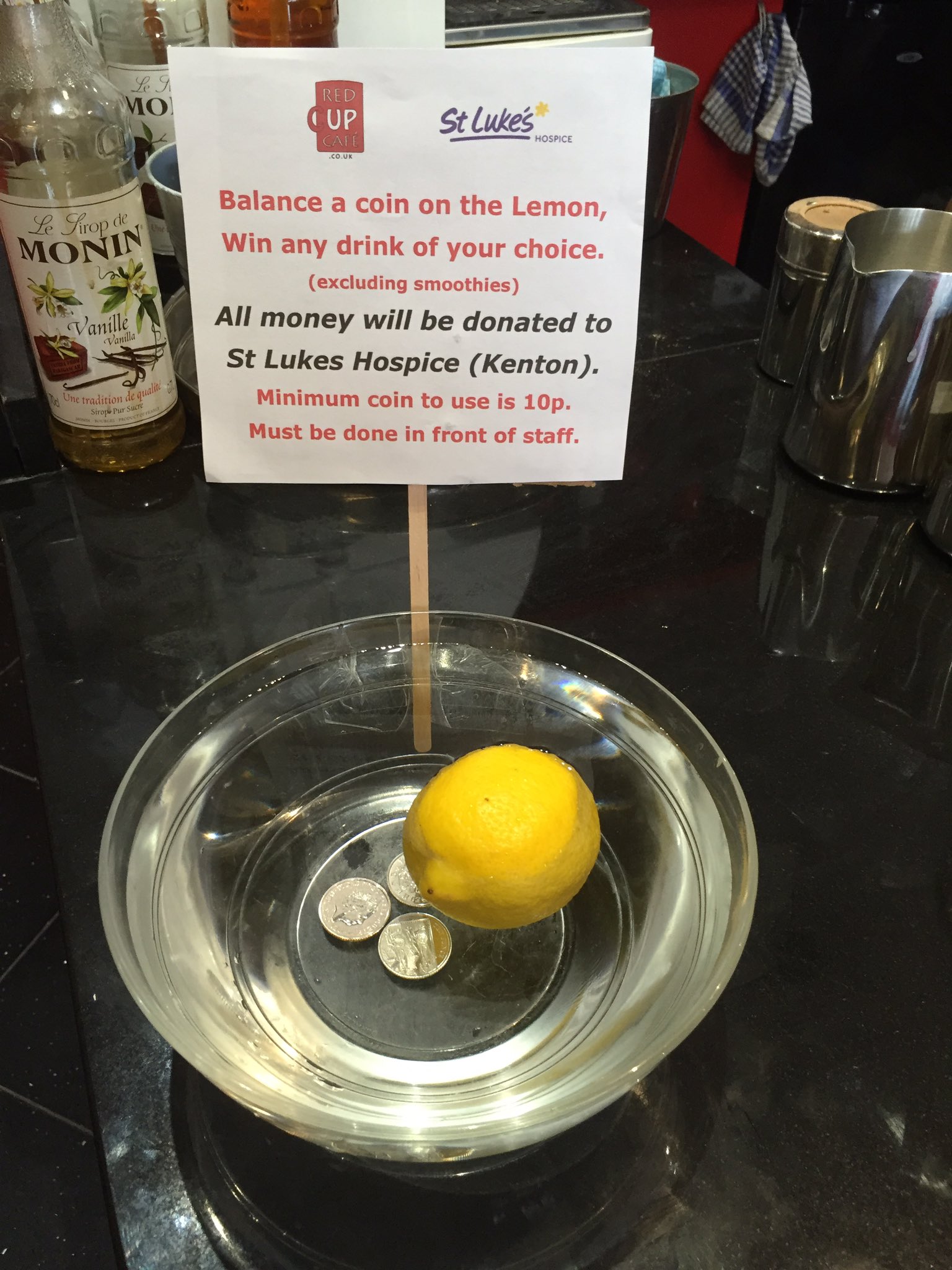 Red Cup Cafe UK on Twitter "Birthday challenge! Try & balance the coin