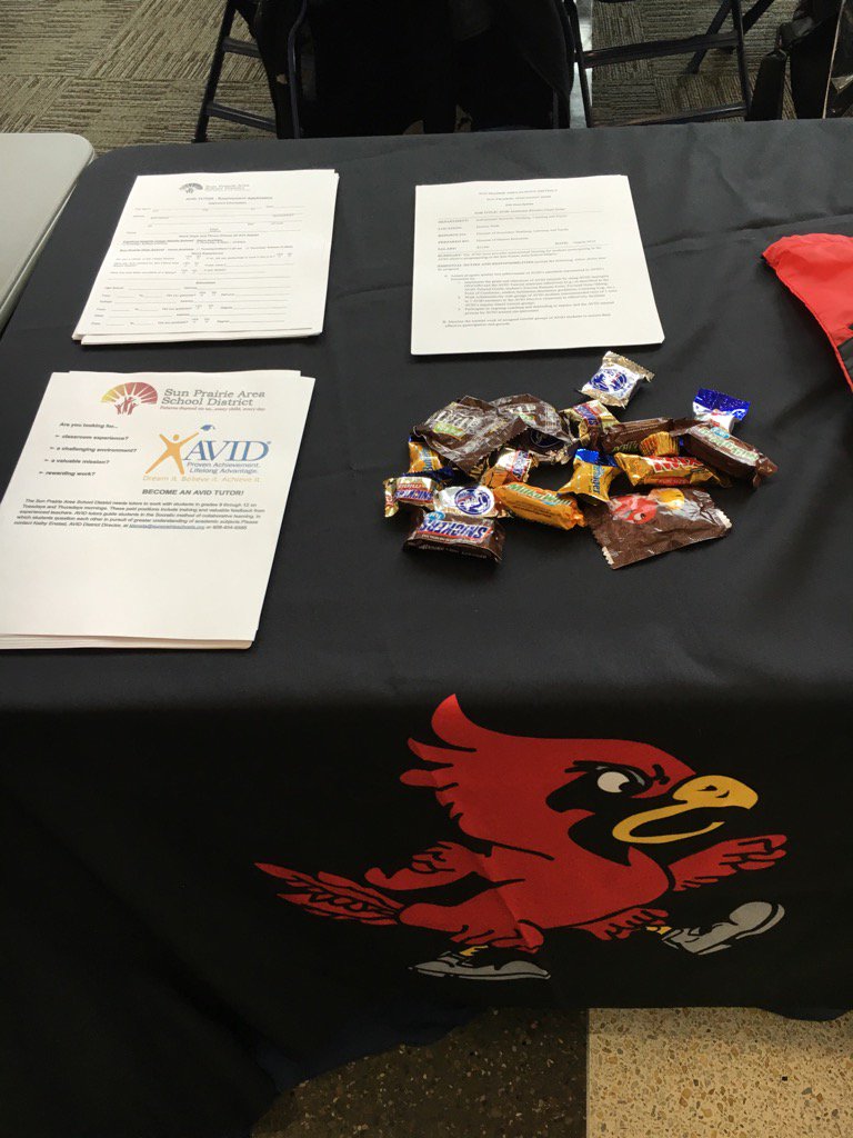 Recruiting AVID tutors for CH and HS today!