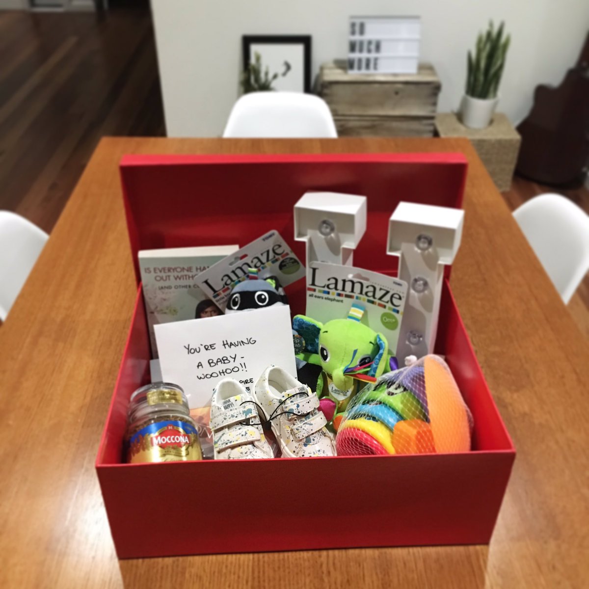 ashbattle's tweet image. Feeling very blessed by the @empireyouth stage management team - box full of gifts for the kid (and a couple for us).