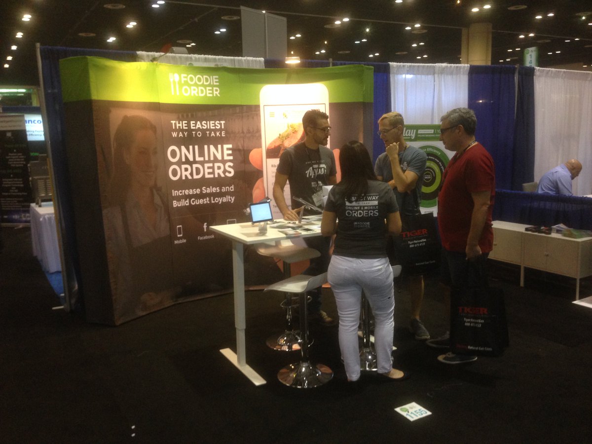 FoodieOrder's tweet photo. Great first day at the @FRLAnews, thank you to those who stopped by our booth 1155! #FLRestshow #orlando https://t.co/42HG6Eu8gh