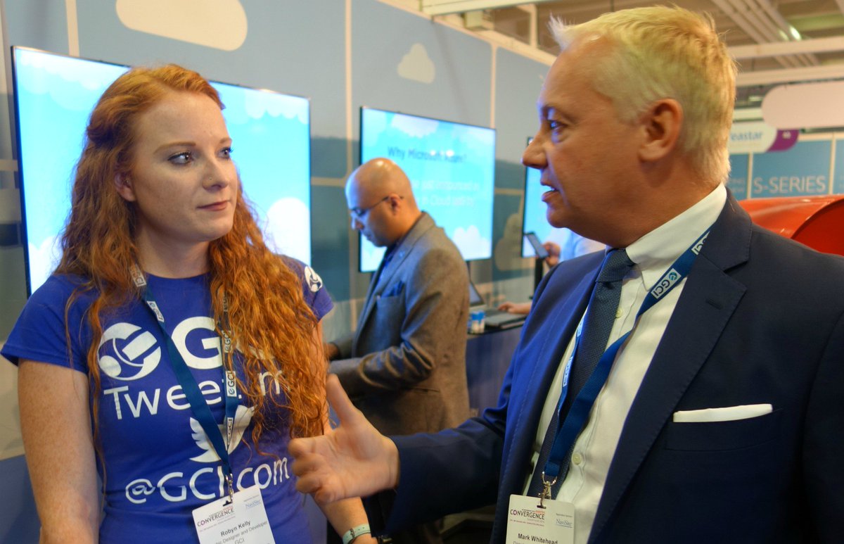 GCI_Com's tweet photo. Mark: "We're a prime Microsoft supplier into the channel and we really wanted to tell people at this event." #SummitSouth16 #GCIGO https://t.co/hk4RWXkw5l
