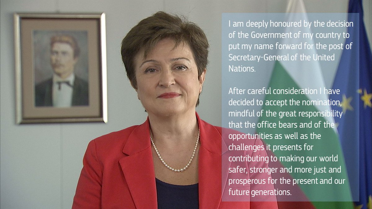 I am deeply honoured by the decision of the Government of my country to put me forward for the post of #UNSG  is.gd/nHy2lf