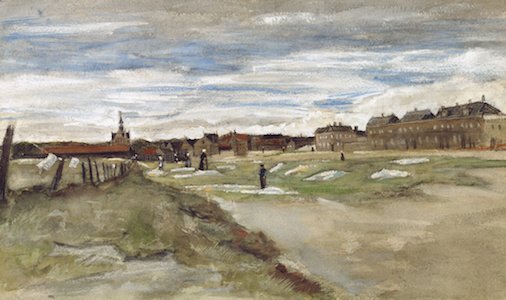 Van Gogh painted this luminous scene in watercolors as he watched the women at work in the field. ow.ly/Fu6S304D0TJ
