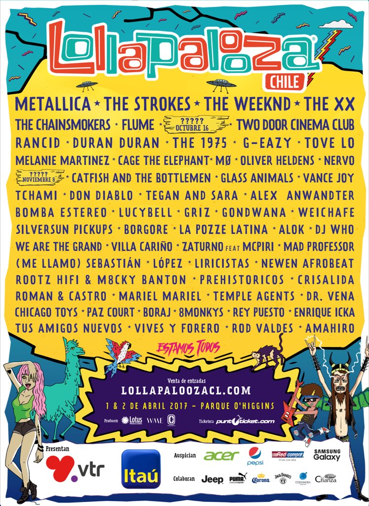 AL FIN! Con uds. el cartel oficial de #LollaCL 2017 bit.ly/lollapotq2017 RT