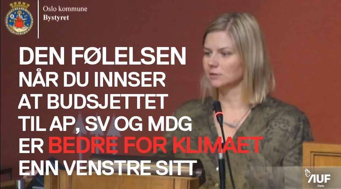 Vi er veldig fornøyde med at #Oslobudsjettet er et rekordbudsjett for klimaet!