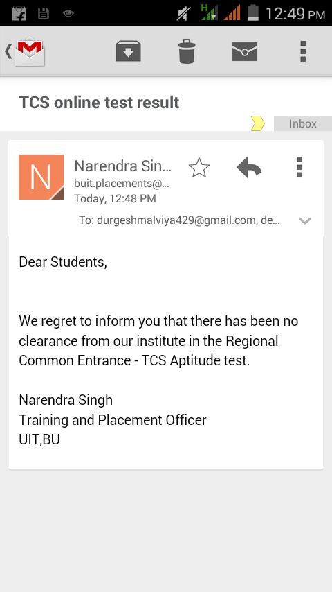 theamit121's tweet photo. Such a amazing result by @TCS none of us were selected for it... #buitrevolution @RadioMirchi @DainikBhaskar @PMOIndia @HRDMinistry https://t.co/SUFliM0CcG