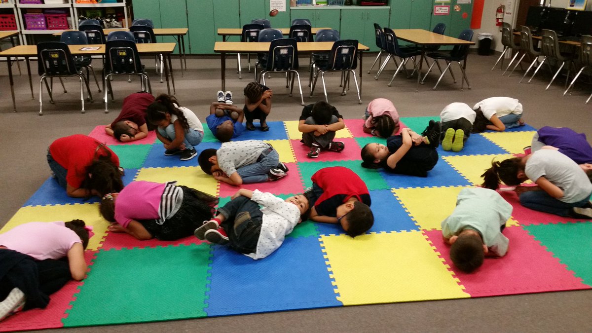 This week the Kinder and First Grade classes are making dots to celebrate a belated Dot Day. # internationaldotday