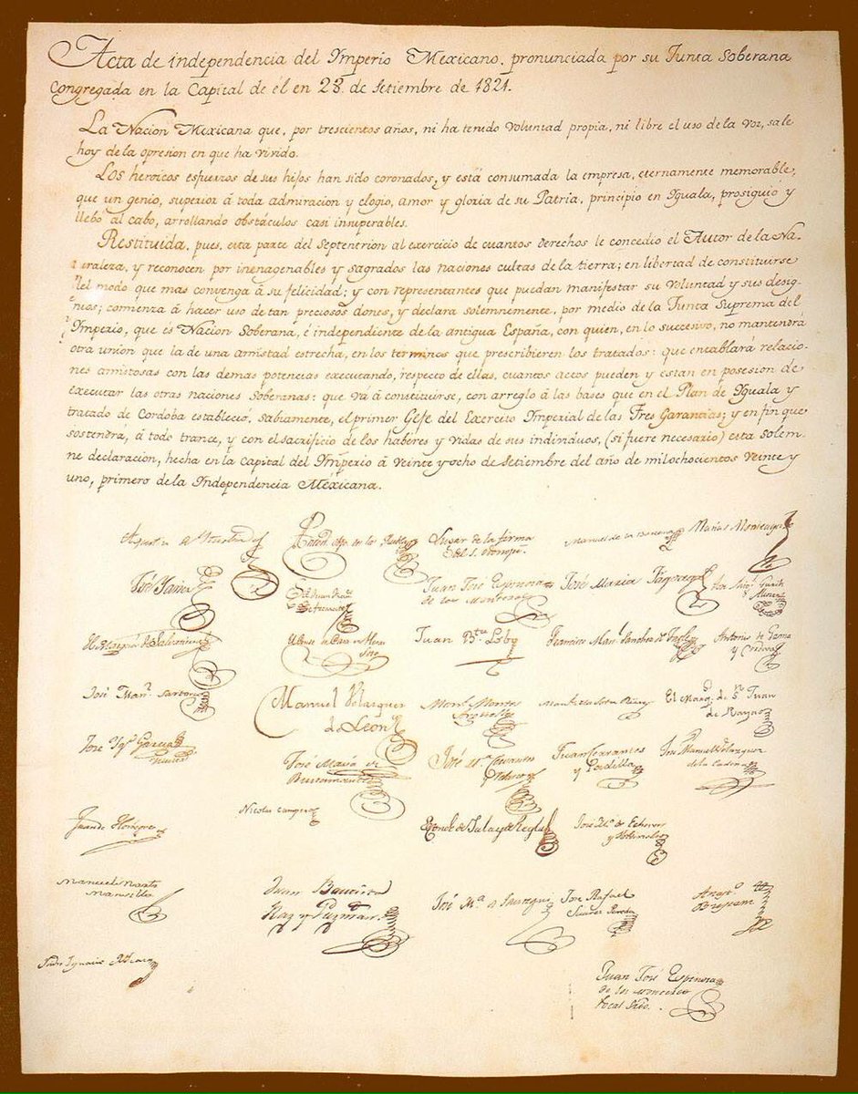 IturbidePrimero's tweet photo. Hoy se cumplen 195 años de la firma del Acta de independencia del Imperio mexicano, por la cual llegamos a ser independientes.
28 sept. 1821 https://t.co/oBn2pcCfa0