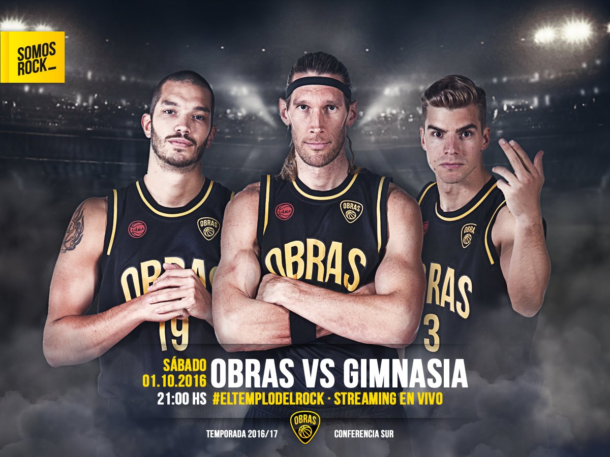 ObrasBasket's tweet photo. @ObrasBasket se enfrentará a Gimnasia Indalo el sábado 1 de octubre a las 21.00 horas en el Templo del Rock. #SomosObras #SomosRock https://t.co/DG3w8V2vqg