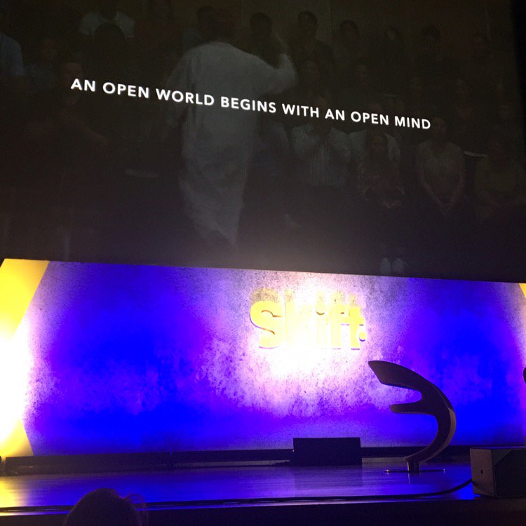 LaMaite's tweet photo. Powerful message from @Momondo. No dry eyes on the room #SkiftForum #Travel https://t.co/Rg6fW1zlg8
