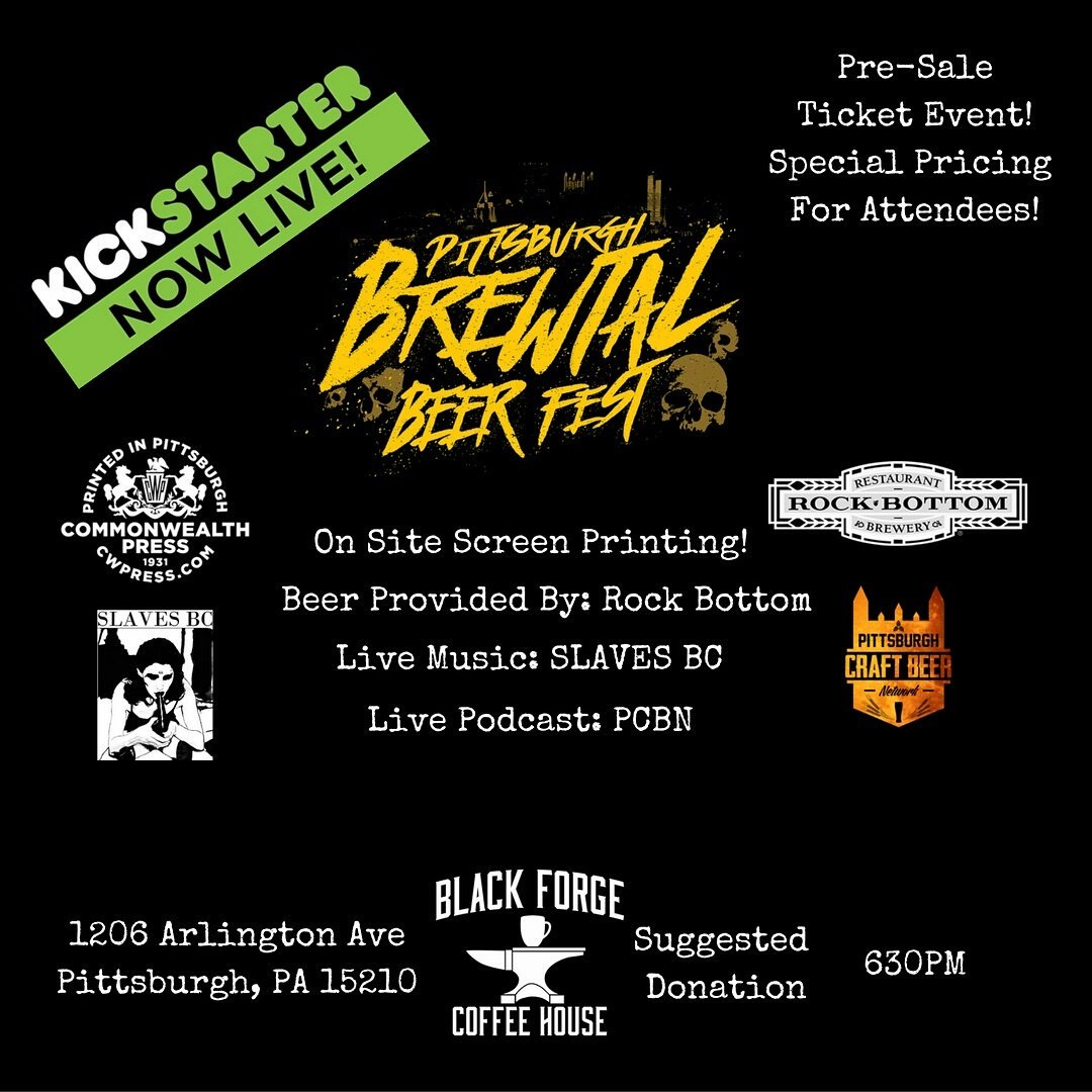 Tonight! 630PM Special Event Only Pricing on Kickstarter purchased tickets. #kickstarter #PGHBrewtalFest
