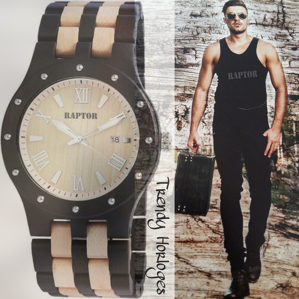 Trendy houten horloge van bamboe voor 16.00 bestellen is de volgende dag binnen. trendyhorloges.com