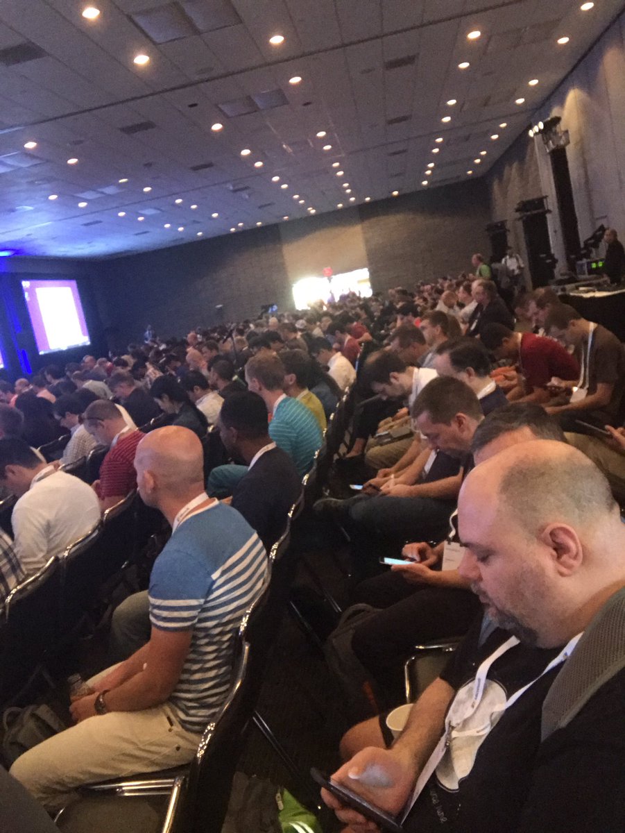 At John Papas Angular 2, Typescript session. It's packed #MSIgnite