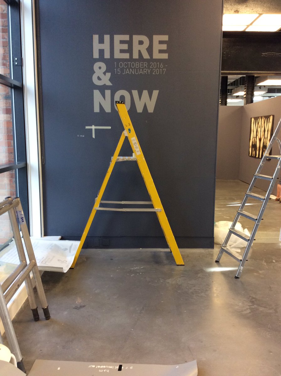 hubsleaford's tweet photo. We're still putting the finishing touches to Here &amp; Now this week with Lesley Millar @unicreativearts #textiles #tapestry #hereandnow #craft https://t.co/Lp0egXcct9
