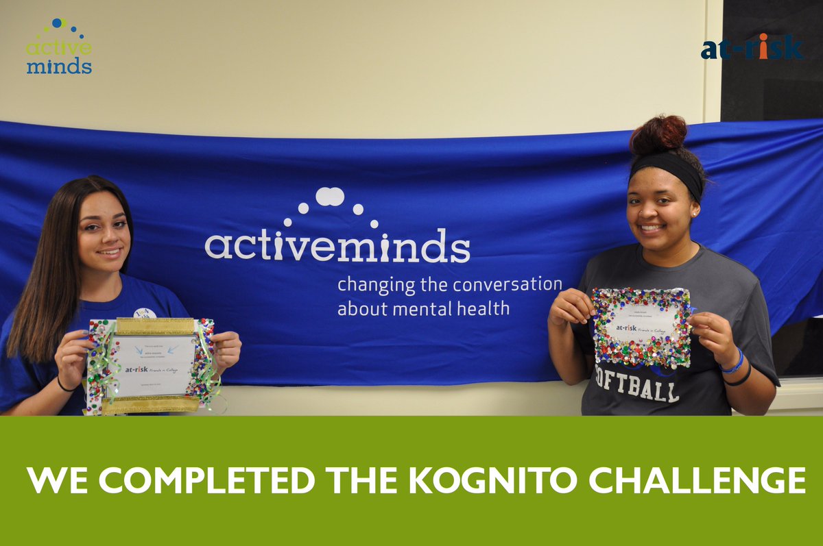 Alisha and Cayla took the Kognito Challenge! Join them!
Go to kognito.com/activeminds