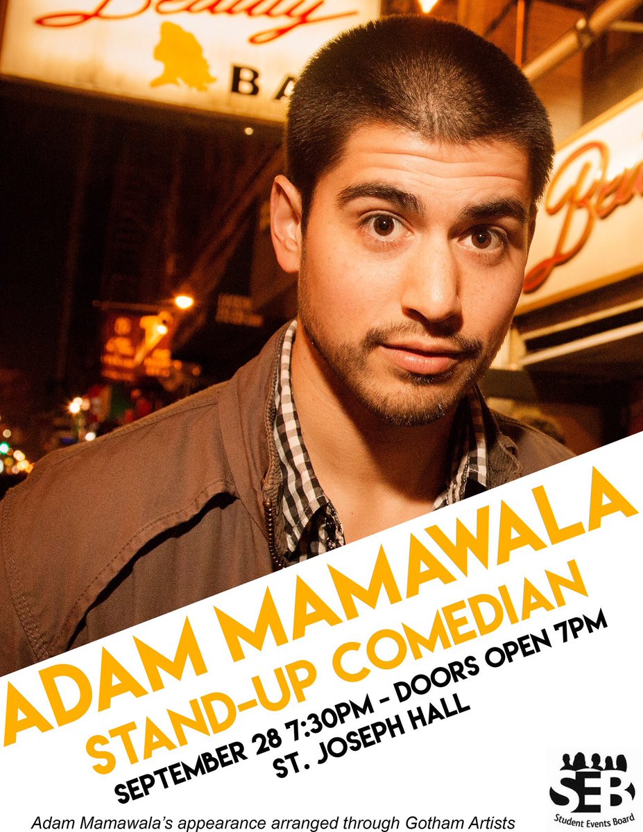 StRoseASL's tweet image. No meeting tonight. Instead, come see Adam Mamawala in St. Jose at 7:30, doors open at 7. See you there!