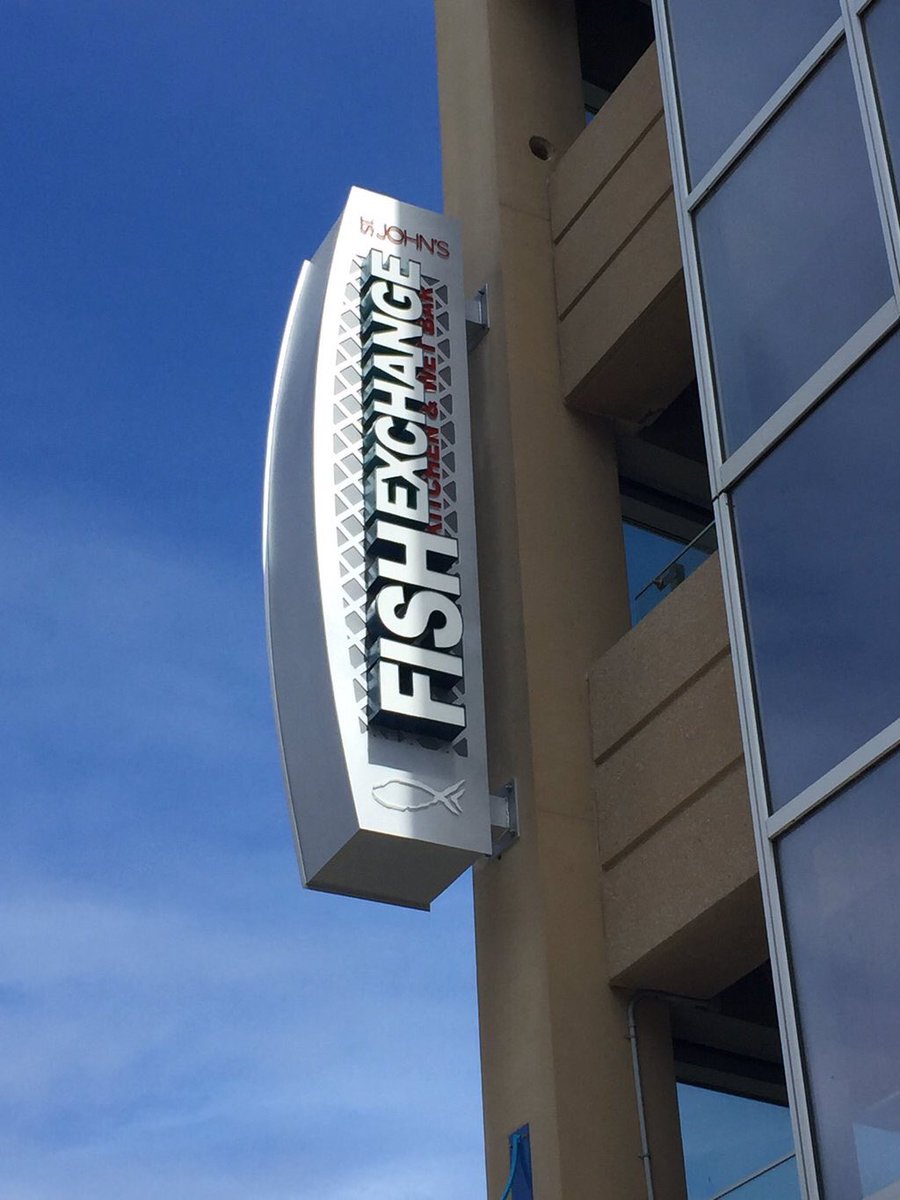 BugdenSigns's tweet image. St. John's Fish Exchange #sign completed!!  With acrylic push thrus, #LEDLighting &amp;amp; channel letters. @LMTOnsrudLP @Vectric @AXYZINTL