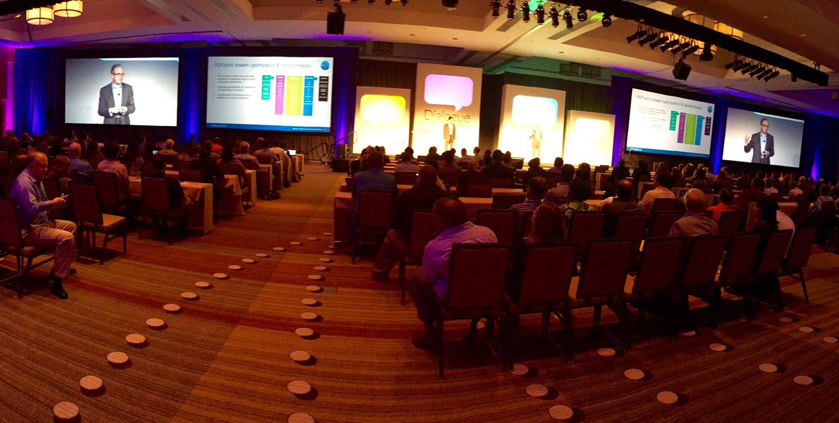 jagger8's tweet photo. AMAZING! #DialogueConference More than 400 @OTExstream customers, excited & engaged on Day3 w/ @patrickckehoe & @avigreen Roadmap Divedeep! https://t.co/vkxa8OBrE6