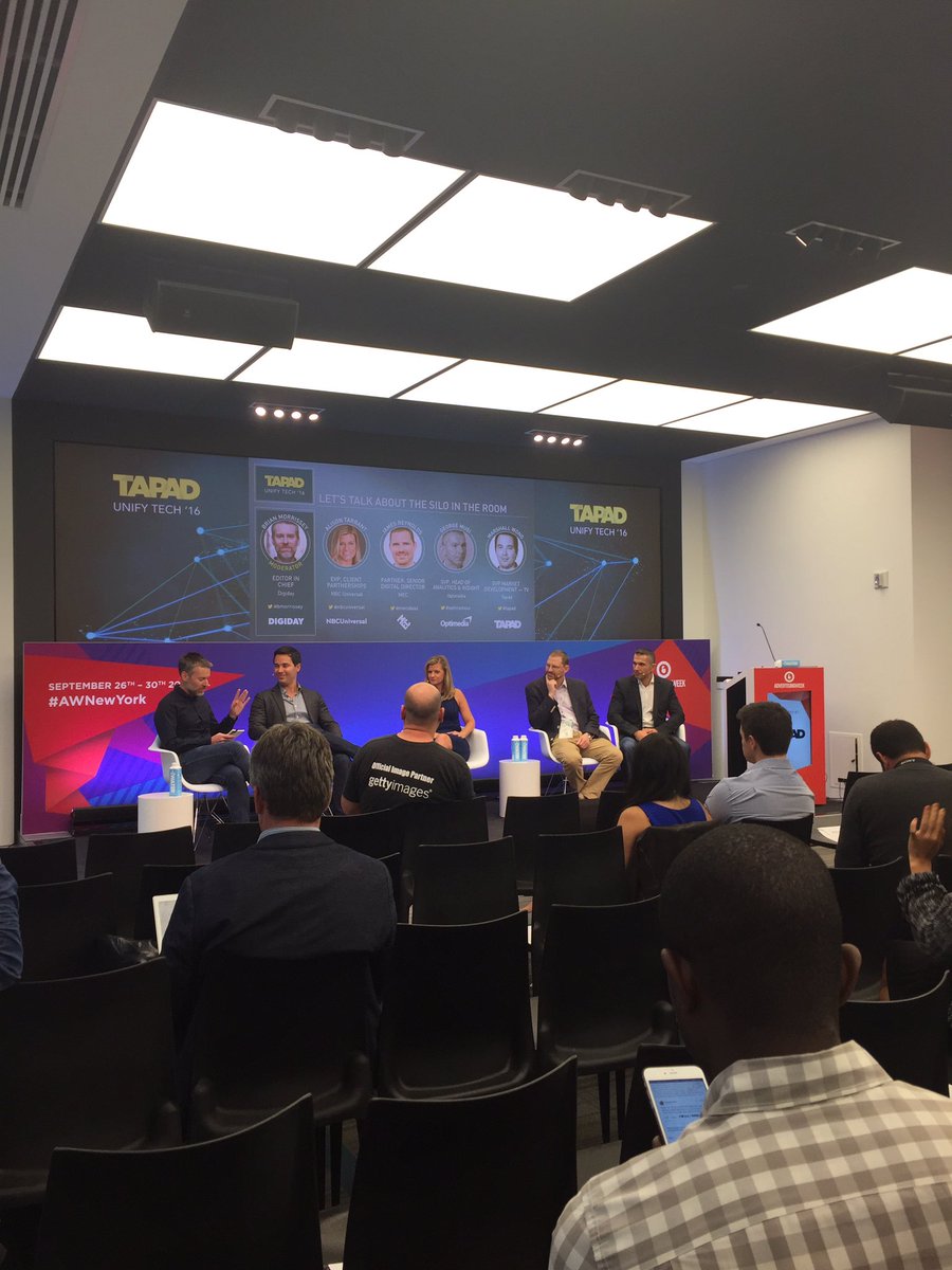 OptimediaUS's tweet image. George Musi is back on the #AWNewYork circuit today, at @Tapad #UnifyTech16 with @NBCUniversal and @MECideas