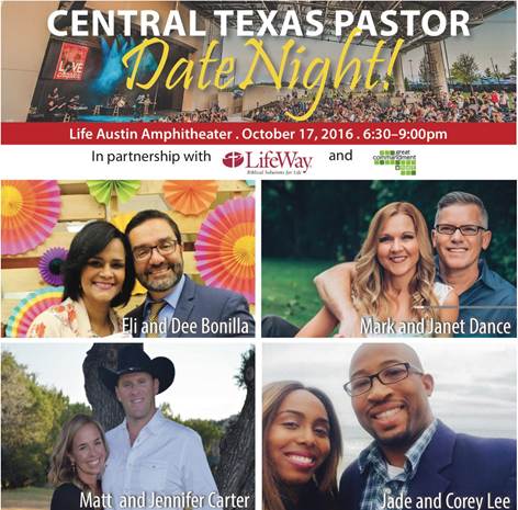 GreatGommandment.net (@gr8commandment) on Twitter photo Free date night for first 150 AUSTIN area ministry couples to register! bit.ly/2ck6s2K
<a href="/markdance/">Mark Dance</a> @_Matt_Carter <a href="/PastorEBonilla/">Eliezer Bonilla</a> Free date night for first 150 AUSTIN area ministry couples to register! bit.ly/2ck6s2K
<a href="/markdance/">Mark Dance</a> @_Matt_Carter <a href="/PastorEBonilla/">Eliezer Bonilla</a>