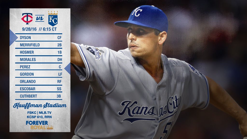 Kansas City Royals on Twitter: "Tonight’s #Royals lineup as we take on a familiar foe: https://t