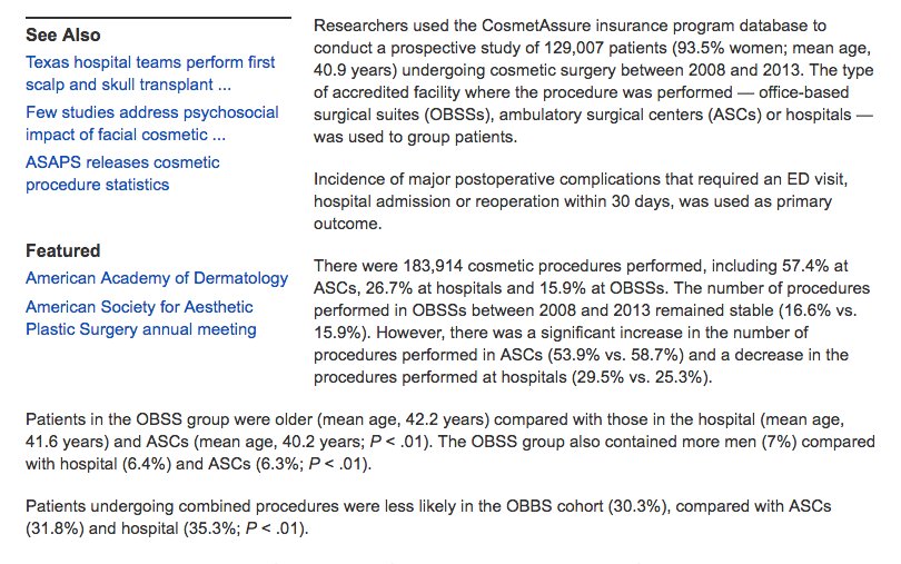 We really appreciate the <a href="/HealioAesthetic/">Healio Aesthetics</a> coverage of this research from <a href="/jcgrotting/">James C. Grotting</a>  goo.gl/ebtiXg