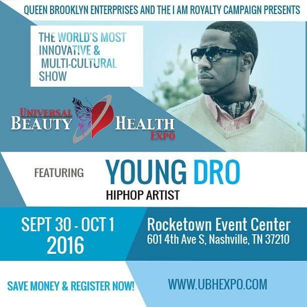 UBHExpo's tweet photo. Hey Queenstaz and Kingstaz , Come watch YOUNG DRO take over The Universal Beauty &amp; Health Expo . https://t.co/2VZnyB2tBc