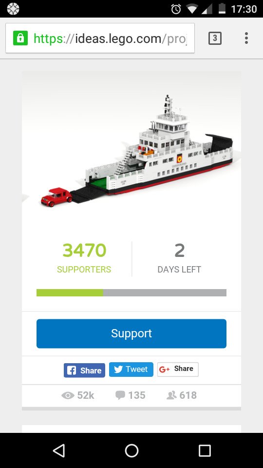 dabossuk's tweet photo. @CalMacFerries With only 2 days left it looks like #lego Loch Shira dream is fading away https://t.co/uZQWhXi1mM https://t.co/KSopcs1i2A