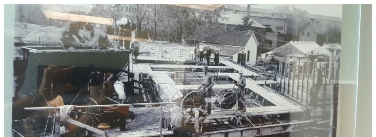 BritBTS's tweet photo. one of our Dallas clients has a wonderful 1936 #constructionphoto & one of their current jobs @ conference room #construction past & present https://t.co/ca7ASGyyQW