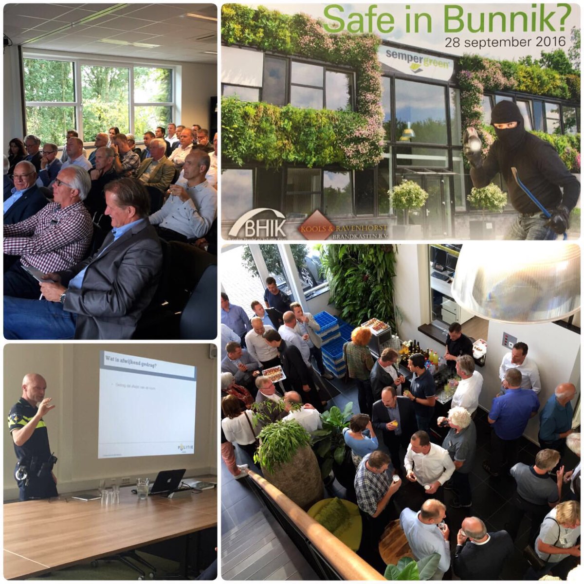 Interessante presentaties van Politie en Jos Kools tijdens geslaagde bijeenkomst <a href="/BHIKBunnik/">BHIK</a> bij Sempergreen over thema Veiligheid.