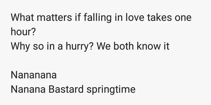 justcallme_sug's tweet photo. Vi ho fatto la magica traduzione di "Maledetta primavera": "BASTARD SPRINGTIME" https://t.co/EB4BfTgcDT
